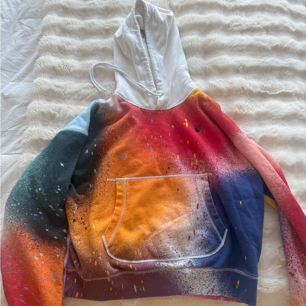 Off White splatter paint hoodie